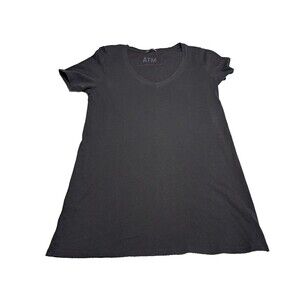 ATM Anthony Thomas Melillo V-Neck T-Shirt Womens Small Luxe Cotton Tee